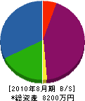 日本園芸建設 貸借対照表 2010年8月期