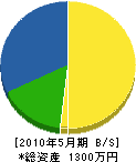 加川電気工事 貸借対照表 2010年5月期