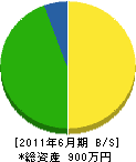 下田土建 貸借対照表 2011年6月期