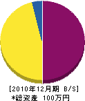 インテリア城 貸借対照表 2010年12月期