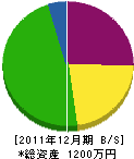新福アルミ 貸借対照表 2011年12月期