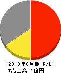 岡本電設 損益計算書 2010年6月期