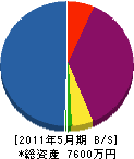 福井電機設備 貸借対照表 2011年5月期