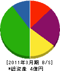 日誠 貸借対照表 2011年3月期