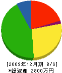 筒井工務店 貸借対照表 2009年12月期