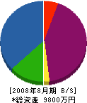 松田建設工業 貸借対照表 2008年8月期