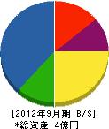 浅倉水道 貸借対照表 2012年9月期