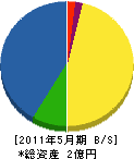 大和田組 貸借対照表 2011年5月期