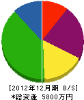 倉島 貸借対照表 2012年12月期