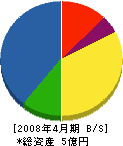 後藤総合工業 貸借対照表 2008年4月期