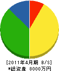 小柳津電機 貸借対照表 2011年4月期