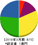 橋本建設 貸借対照表 2010年3月期