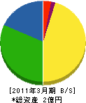 佐藤建材店 貸借対照表 2011年3月期