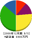 津島建設 貸借対照表 2008年12月期