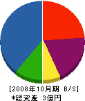 原田建設 貸借対照表 2008年10月期