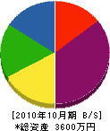 黒川エンジニアリング 貸借対照表 2010年10月期