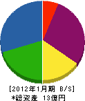 千田 貸借対照表 2012年1月期