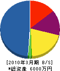 田中建設 貸借対照表 2010年3月期