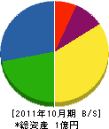 藤尾建設 貸借対照表 2011年10月期