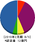 関根工務店 貸借対照表 2010年2月期