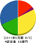 島根電工 貸借対照表 2011年6月期