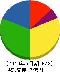 島根水道 貸借対照表 2010年5月期