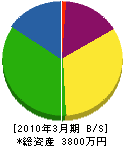 藤原建設 貸借対照表 2010年3月期