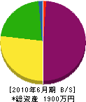 福山産業 貸借対照表 2010年6月期