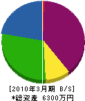 大山建工 貸借対照表 2010年3月期 大山建工 貸借対照表 2010年3月期
