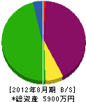 佐藤 貸借対照表 2012年8月期