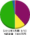 日興水道工業所 貸借対照表 2012年3月期