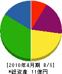 ヤマシタ 貸借対照表 2010年4月期