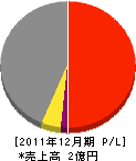 大成寺工務店 損益計算書 2011年12月期