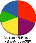 松崎工業所 貸借対照表 2011年7月期