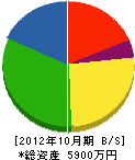 明光広芸 貸借対照表 2012年10月期