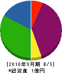 田中工業所 貸借対照表 2010年9月期