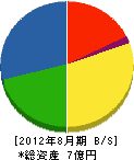 坂田木材 貸借対照表 2012年8月期