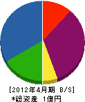 森田設備工業 貸借対照表 2012年4月期