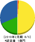 小野内塗装 貸借対照表 2010年2月期