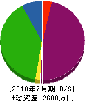 幸田建業 貸借対照表 2010年7月期