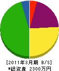 阪本建設 貸借対照表 2011年3月期