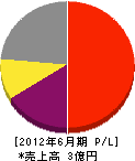 菅本石材店 損益計算書 2012年6月期