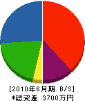 小松組 貸借対照表 2010年6月期
