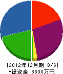 小松塗装工芸社 貸借対照表 2012年12月期