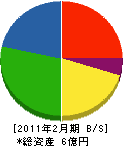 菱田建材 貸借対照表 2011年2月期