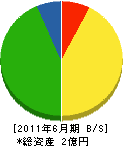 東田建設 貸借対照表 2011年6月期