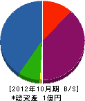 武田建材工業 貸借対照表 2012年10月期