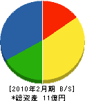 小沢電気工事 貸借対照表 2010年2月期