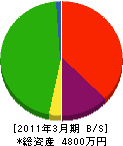 大澤商店 貸借対照表 2011年3月期