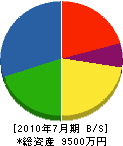 丸藤工務店 貸借対照表 2010年7月期